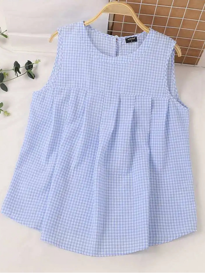 Gingham Sleeveless Top | Felicita