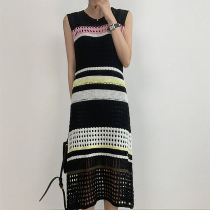 Women Color Block Crochet Dress | Erika