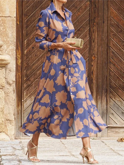 Floral Button-Up Maxi Dress | Emerald