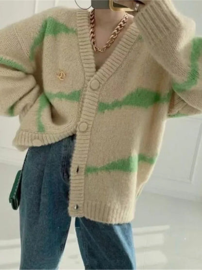 Women Fuzzy Tie-Dye Cardigan | Eldora