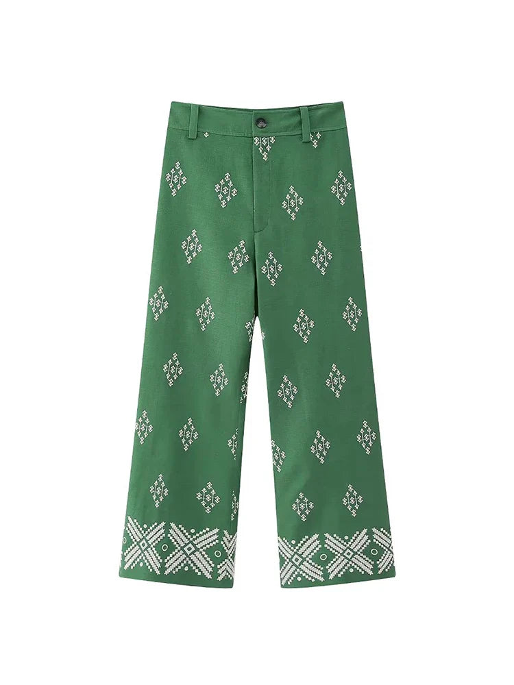 Vintage Boho Linen Pants for Women | Vina