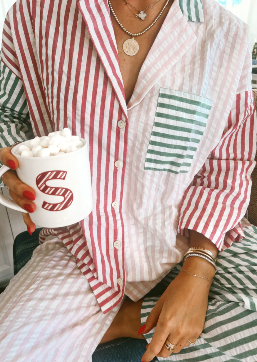 Striped Cozy Pajama Set | Oceanne