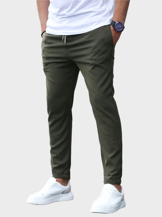 Men's Trousers Black Stretch Fabric | Jake-1