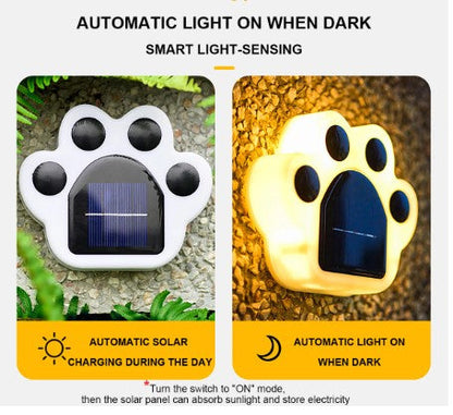 Outdoor Solar Lights Paw Print Design Waterproof | WagPaw-2