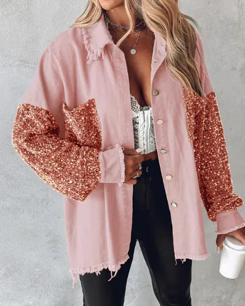 Variant image for Women Sequin Jacket Black Polyester | Dorothy-17