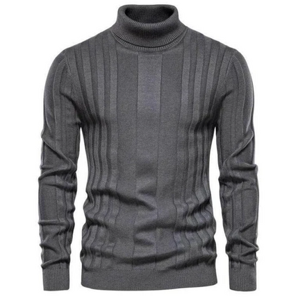 Men Ribbed Knit Turtleneck Sweater | Ivan