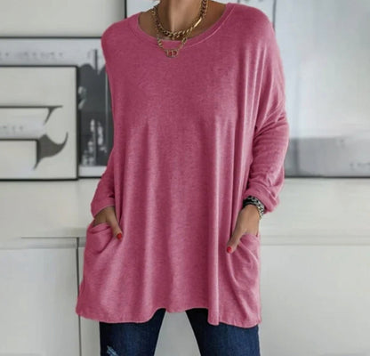 Variant image for Women Long Sleeve Blouse Black Cotton | Ava-29