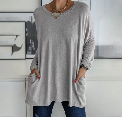 Variant image for Women Long Sleeve Blouse Black Cotton | Ava-15
