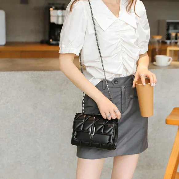 Women Quilted Chain Shoulder Bag | Shiela