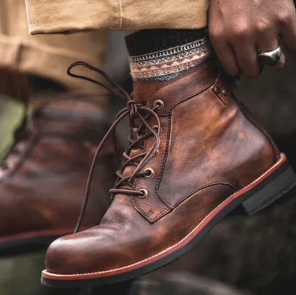 Men Vintage Leather Boots | Karim