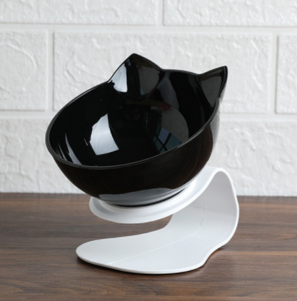 Cat Elevated Bowl Anti-Vomiting Orthopedic PVC | Purrfect Comfort-4