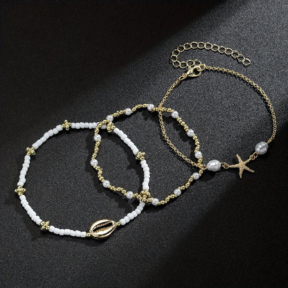 Women Layered Anklet Set | Nerissa