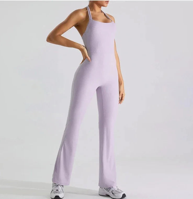 Women Jumpsuit Black Nylon Spandex | Haven-3