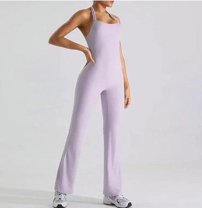 Women Jumpsuit Black Nylon Spandex | Haven-3