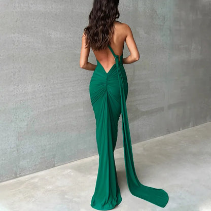 One-Shoulder Draped Maxi Dress | Blanche