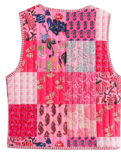 Patchwork Quilted Vest | Zadie