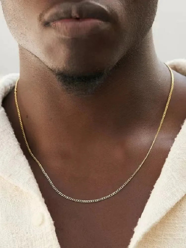 Men's Cuban Link Chain Necklace 3mm Stainless Steel | Trendsetter-2