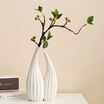 Decorative Vase White Ceramic | Elegant Touch 3