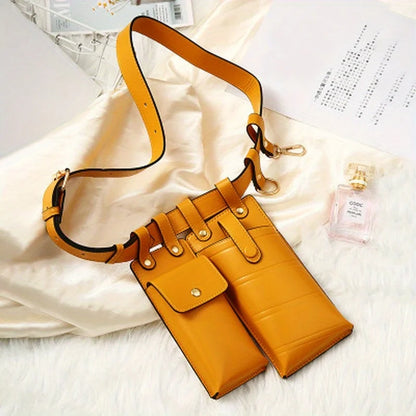 Women Dual Pocket Leather Utility Belt | Issy
