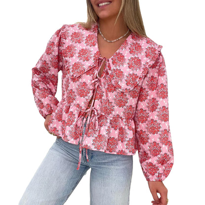 Ruffled Floral Blouse | Odessa