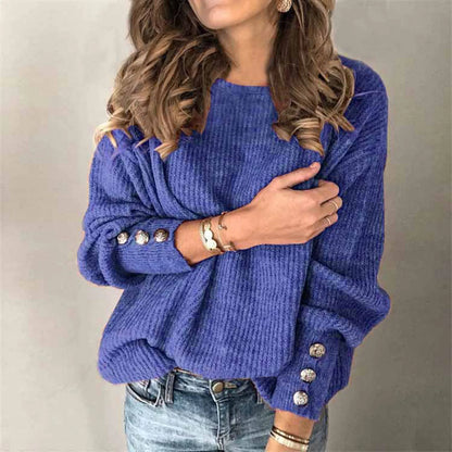 Button Cuff Turtleneck Sweater | Danica