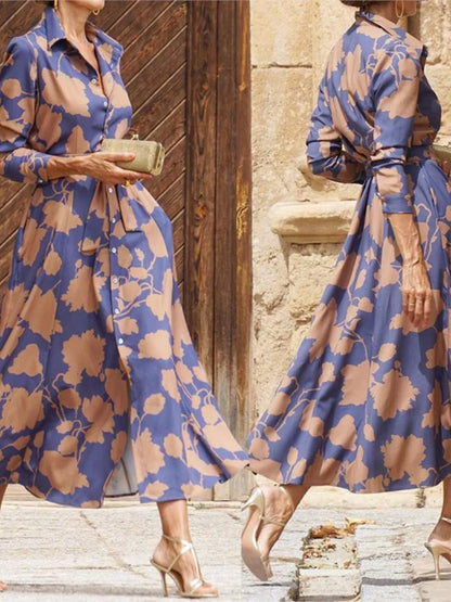 Floral Button-Up Maxi Dress | Emerald