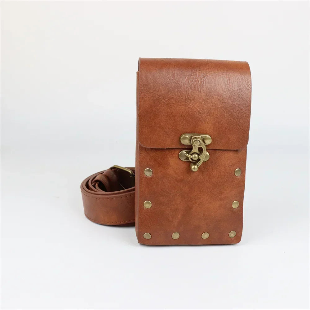 Women Vintage Leather Belt Pouch | Erika