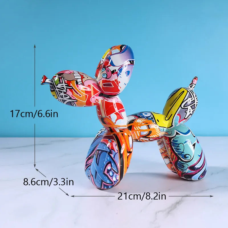 Variant image for Colorful Dog Balloon Sculpture Resin | Whimsical Home Decor-10