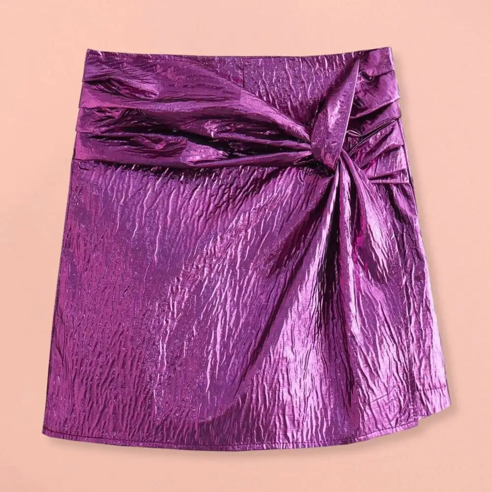 Metallic Knot Detail Skirt for Women | Lara