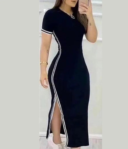 Sporty Side-Slit Maxi Dress | Yolande