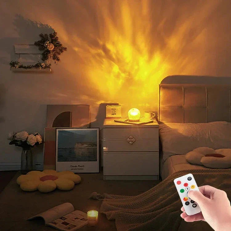 Home Night Light Projector Water Wave Lamp | Serenity-5