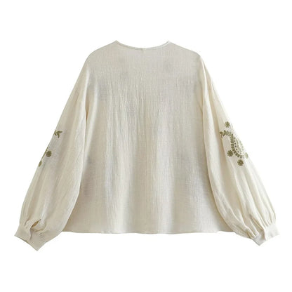Women Embroidered Boho Blouse | Amara