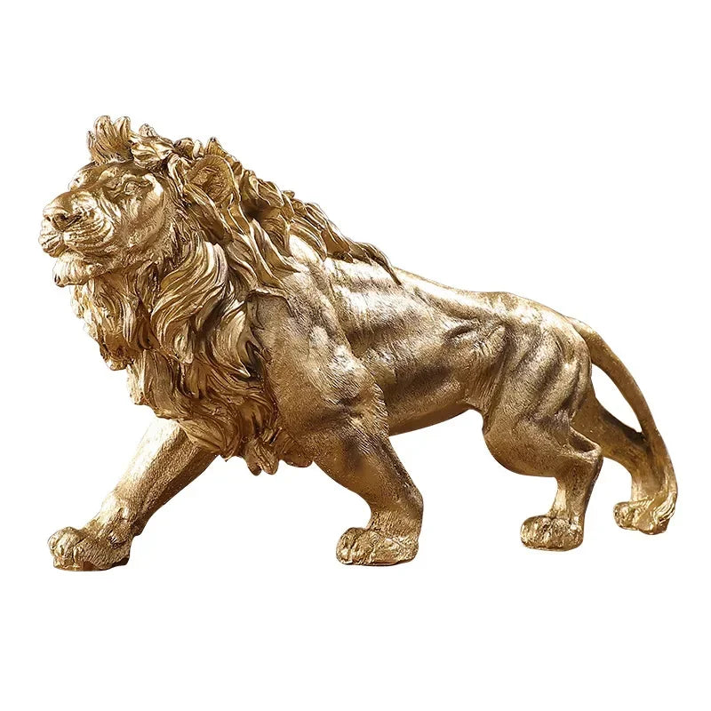 Home Decorative Sculpture Golden Resin | Majestic Lion 6