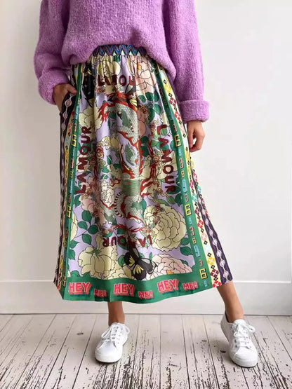 Patchwork Shirt & Skirt Set | Ciara
