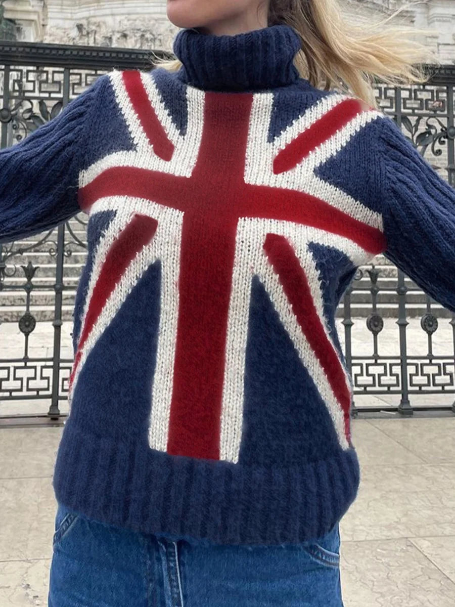 Union Jack Turtleneck Sweater | Celine