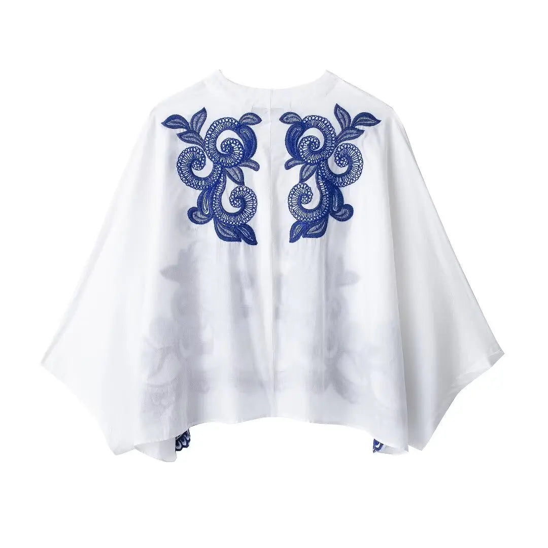 Women Two-Piece Summer Set White Polyester | Summer Breeze-6