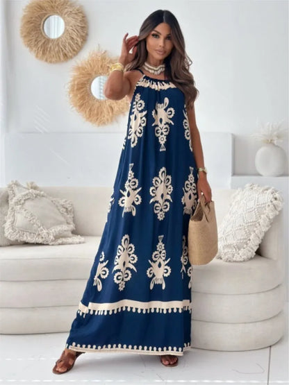 Boho Chic Print Maxi Dress | Amara