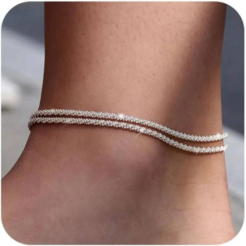 Women Crystal Chain Anklet | Ianthe