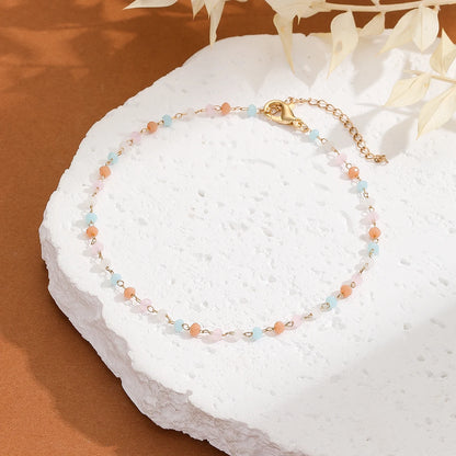 Women Pastel Beaded Anklet | Arianwyn