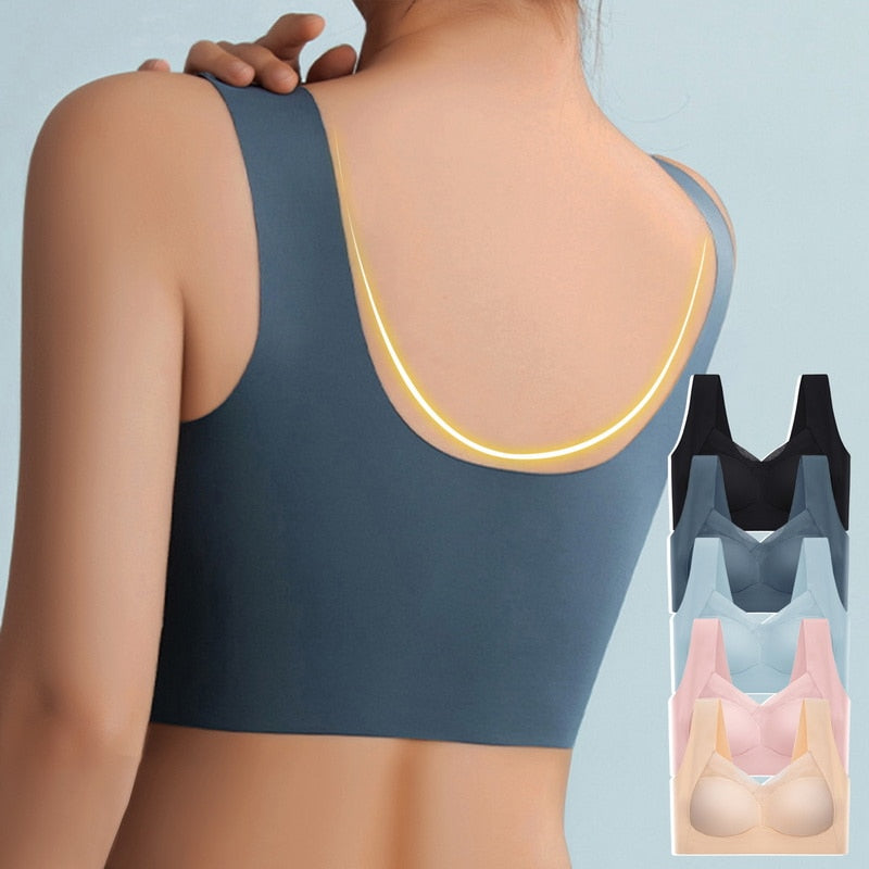Seamless Comfort Bra with Push-Up Support – Soft, Breathable Fabric for All-Day Wear, Available in S, M, L, XL 1
