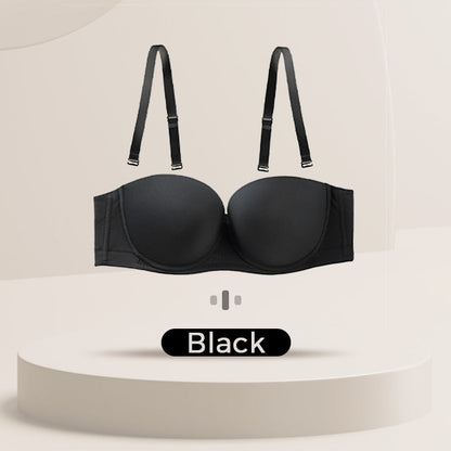 Seamless Strapless Convertible Bandeau Bra with Full Support