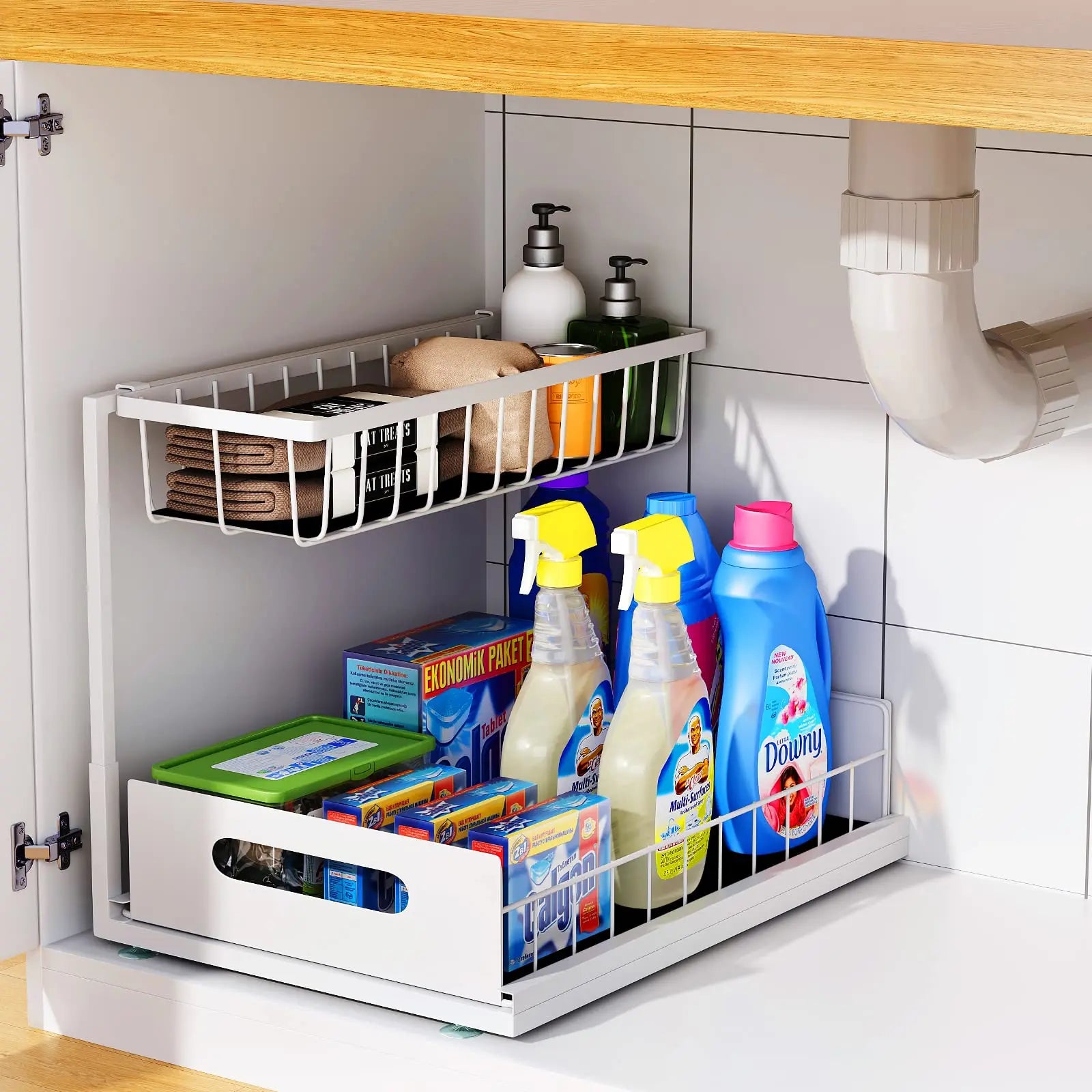 Variant image for Closet Organizer Metal Compact Storage | Essential Home Solution-1