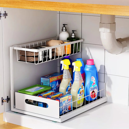 Variant image for Closet Organizer Metal Compact Storage | Essential Home Solution-1