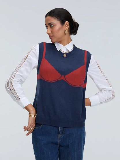 Women Statement Knit Vest | Jasmine
