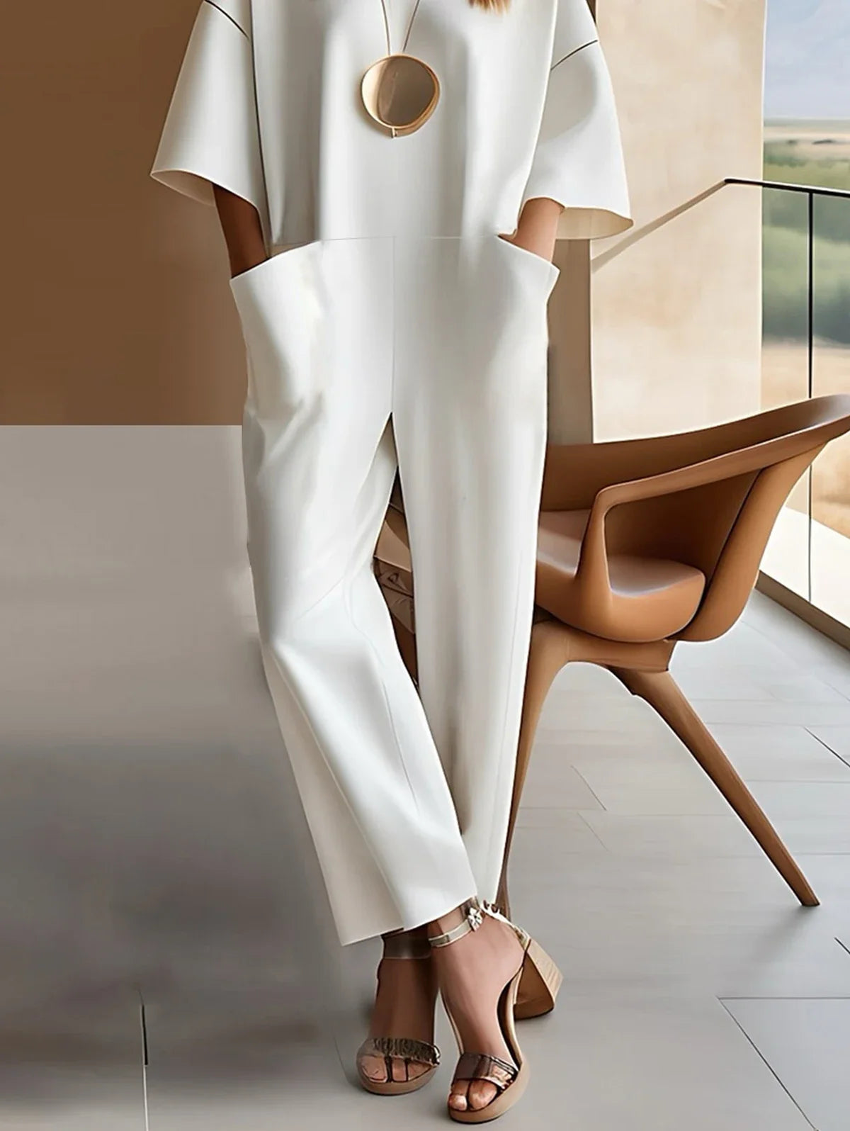 Minimalist Wide-Leg Jumpsuit | Ashley