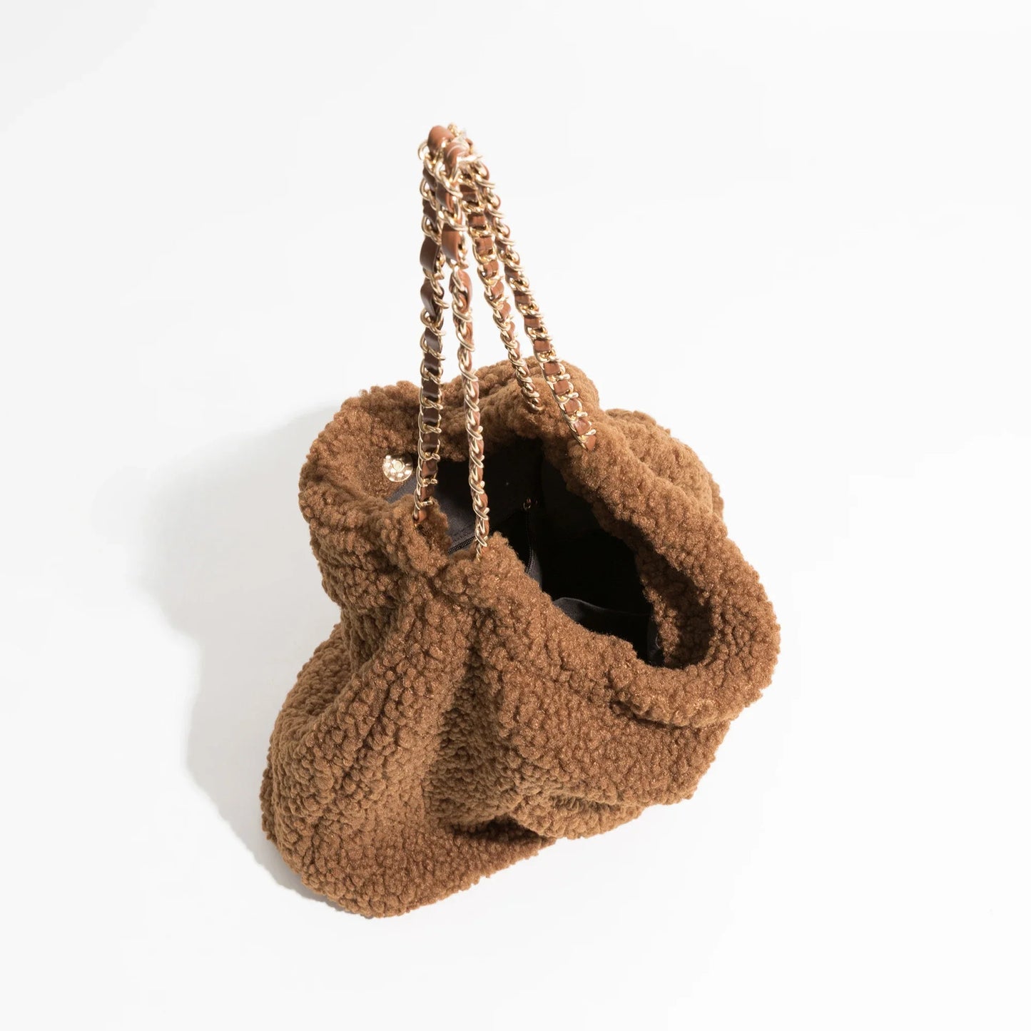 Faux Teddybear Lambs Fur Hobo Bag | Dasia