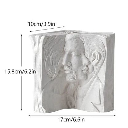 Variant image for Ceramic Vase White Elegant Design | Home Accent-2
