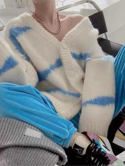Women Fuzzy Tie-Dye Cardigan | Eldora
