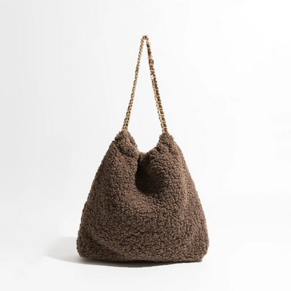 Faux Teddybear Lambs Fur Hobo Bag | Dasia