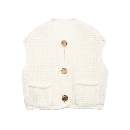 Sleeveless Knit Vest | Hestia